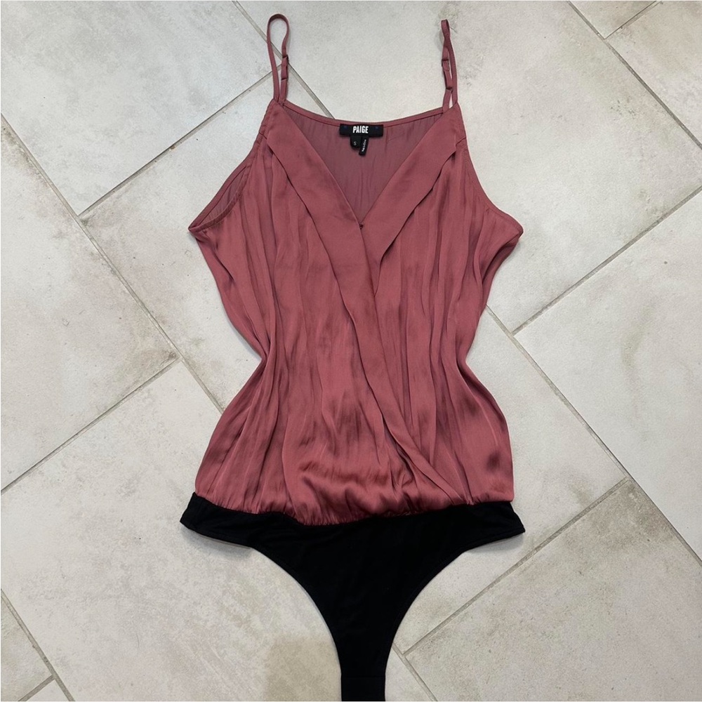 champagne pink silk bodysuit